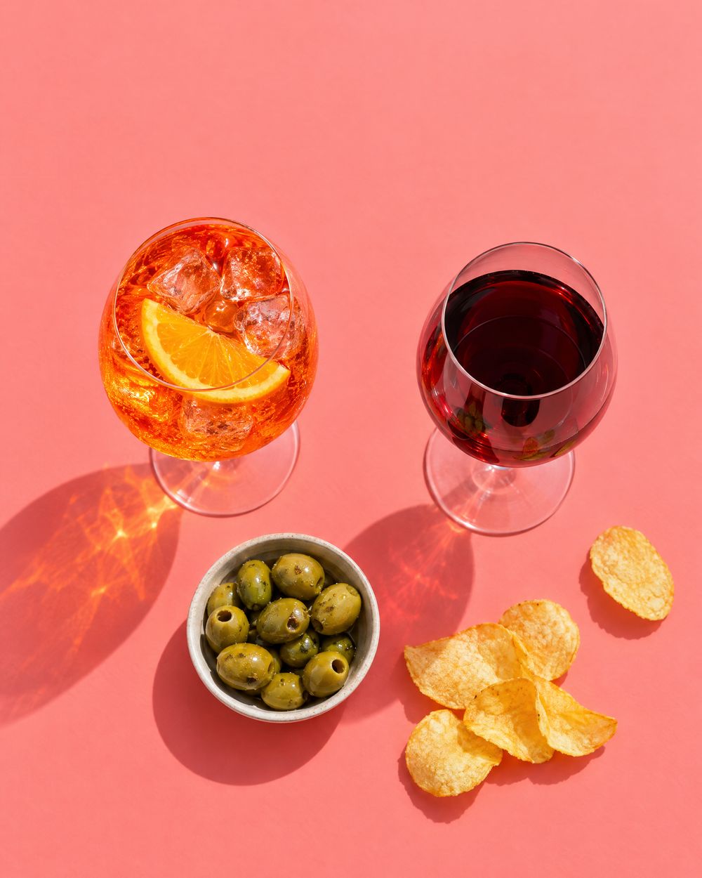 Spritz e vino rosso